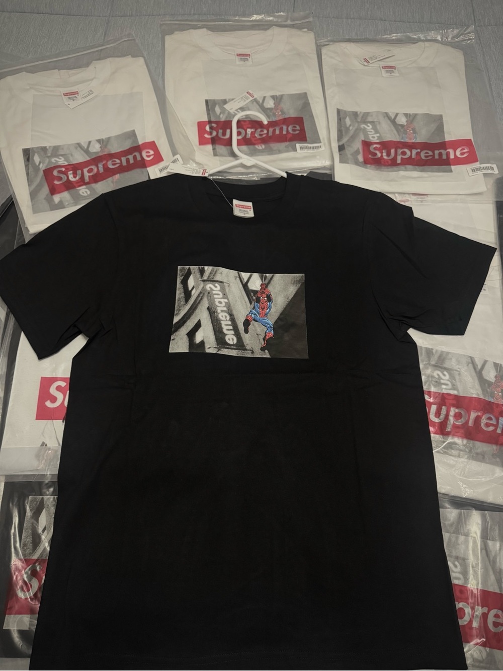 Supreme Black Spider-Man Tee SS26